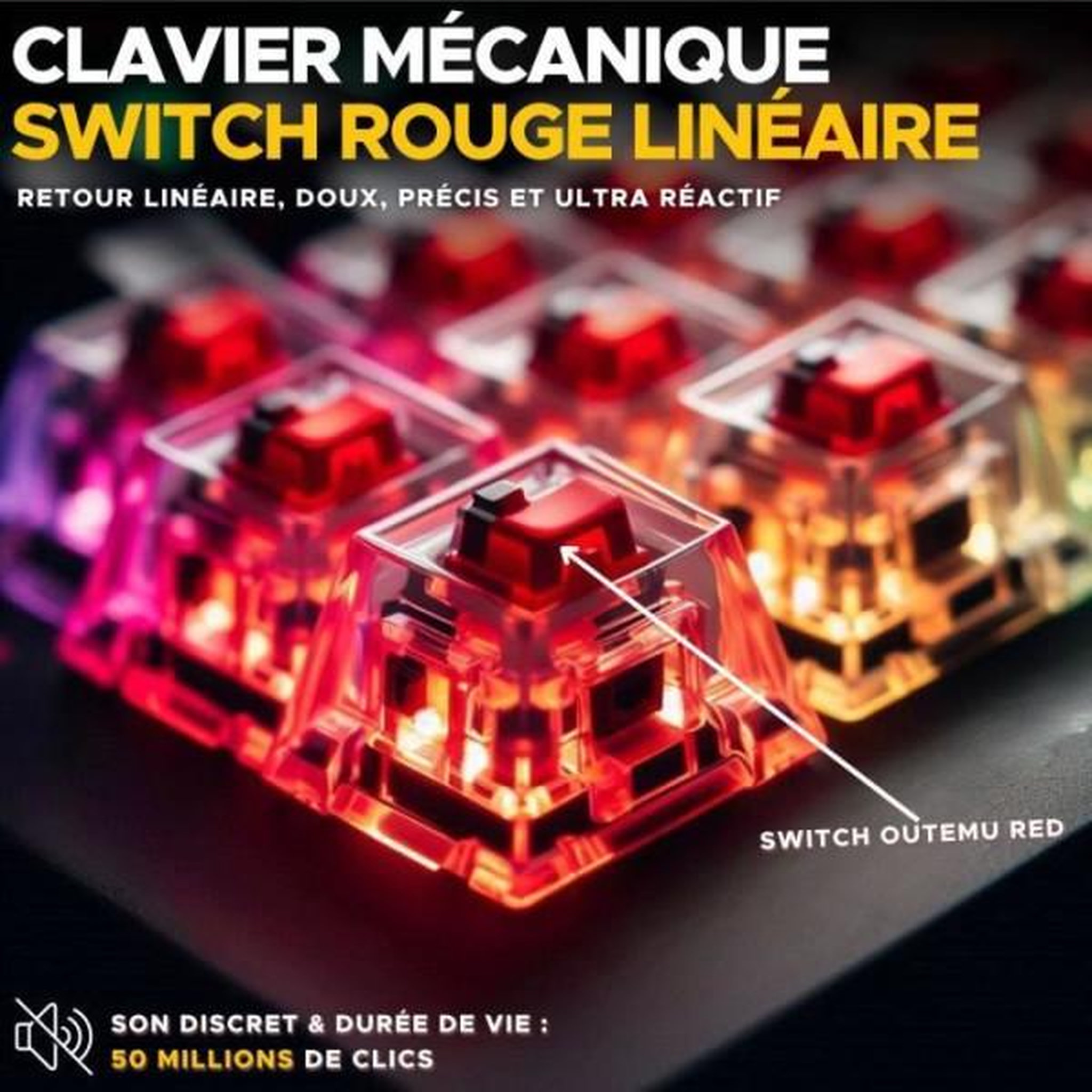 Voir la diapositive 6 : THE G-LAB Clavier gamer keyz titanium