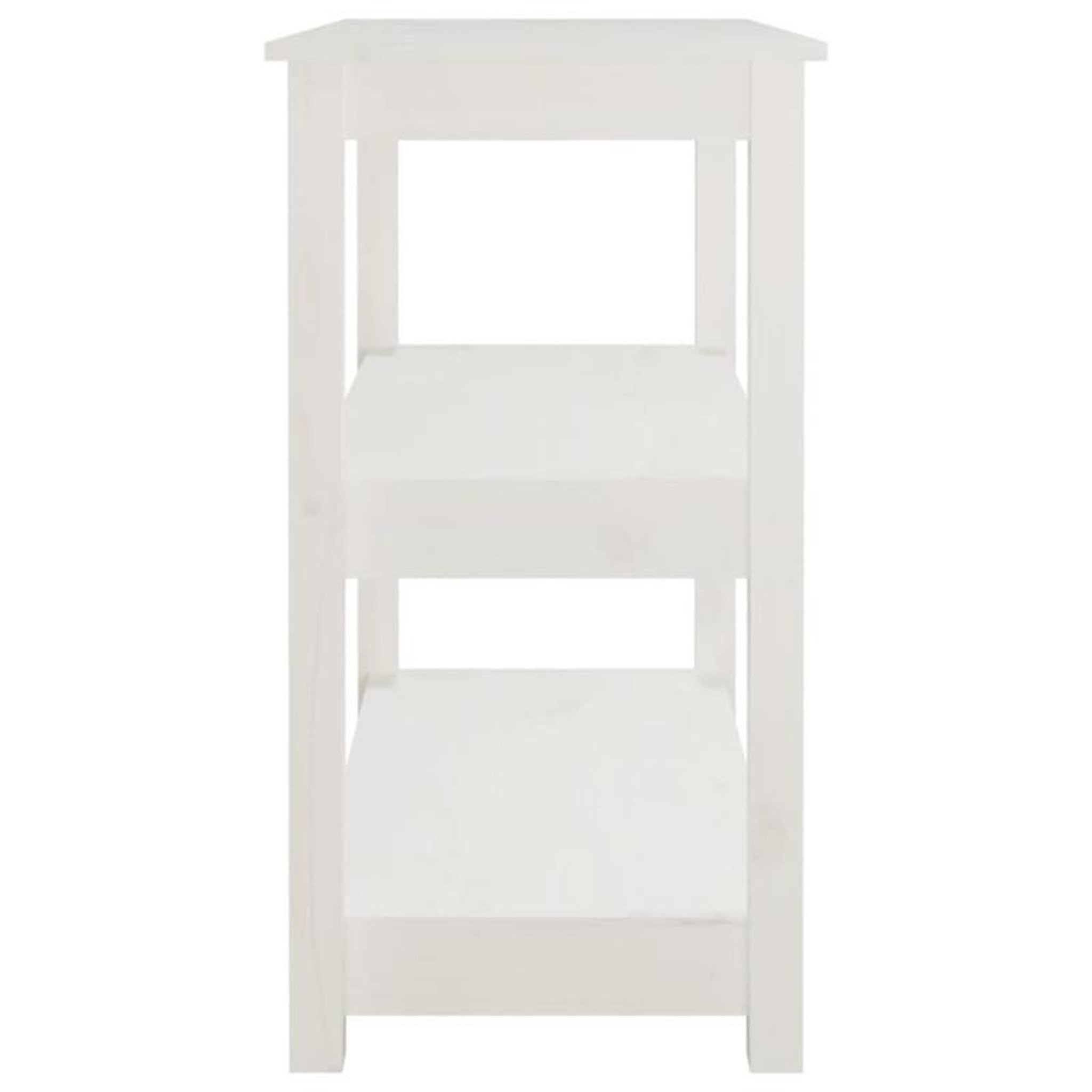 Voir la diapositive 6 : VIDAXL Table console Blanc 80x40x74 cm Bois massif de pin