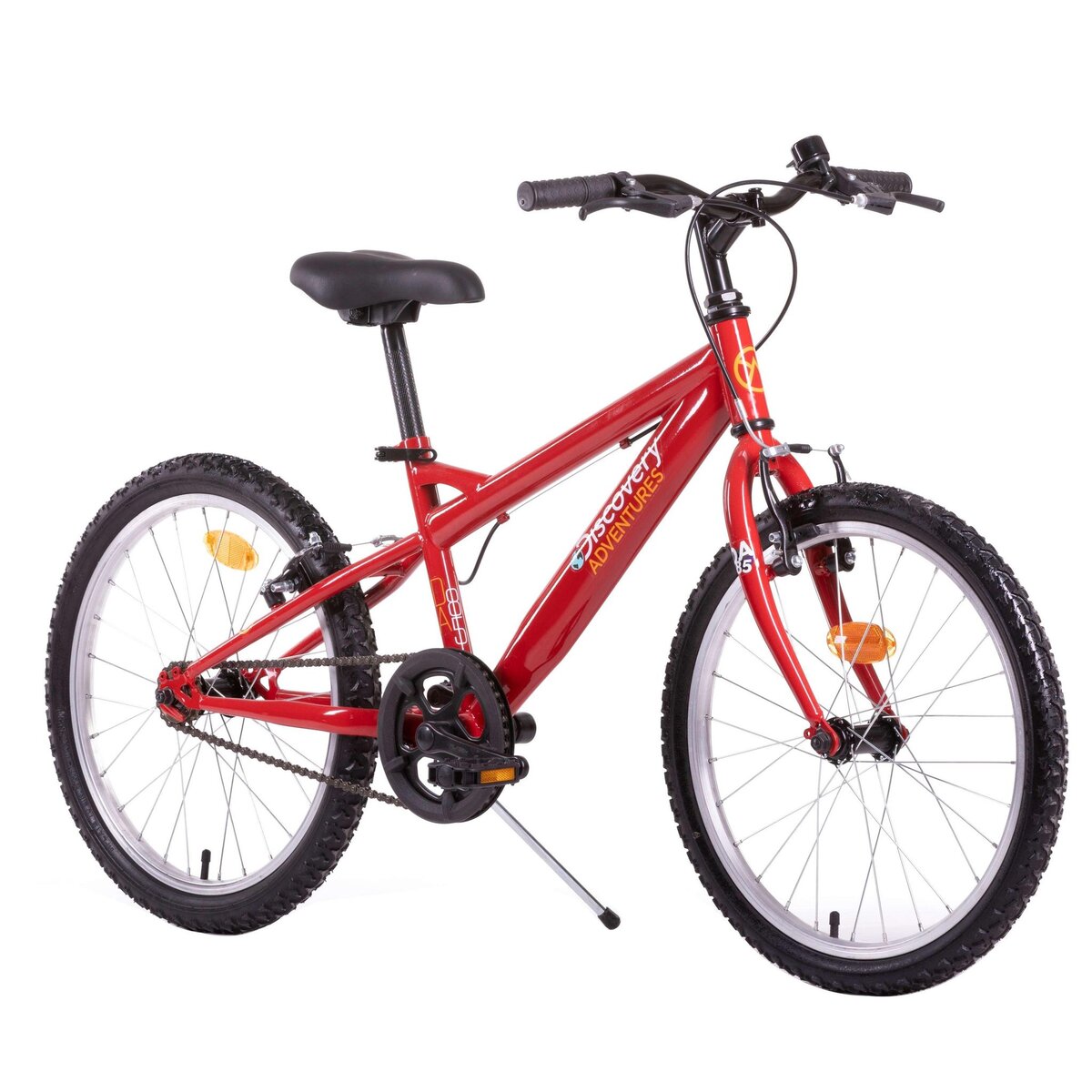 DISCOVERY ADVENTURES Vélo enfant - VTT 20'' - Modèle Rigide Garçon  Discovery Adventures  pour enfant de 115 à 140 cm - Frein V-Brake - Monovitesse