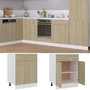 Voir la diapositive 2 : VIDAXL Armoire de plancher a tiroir Chene sonoma Bois d'ingenierie