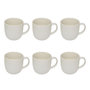 Voir la diapositive 1 : SECRET DE GOURMET Lot de 6 Mugs en Porcelaine  Strata  36cl Blanc