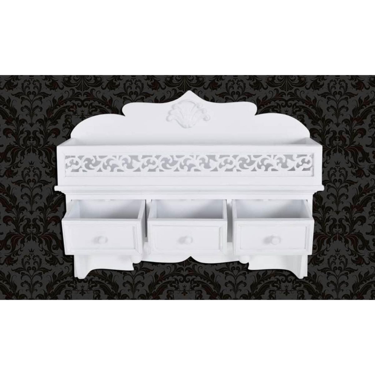 VIDAXL Etagere murale avec 3 tiroirs 2 crochets