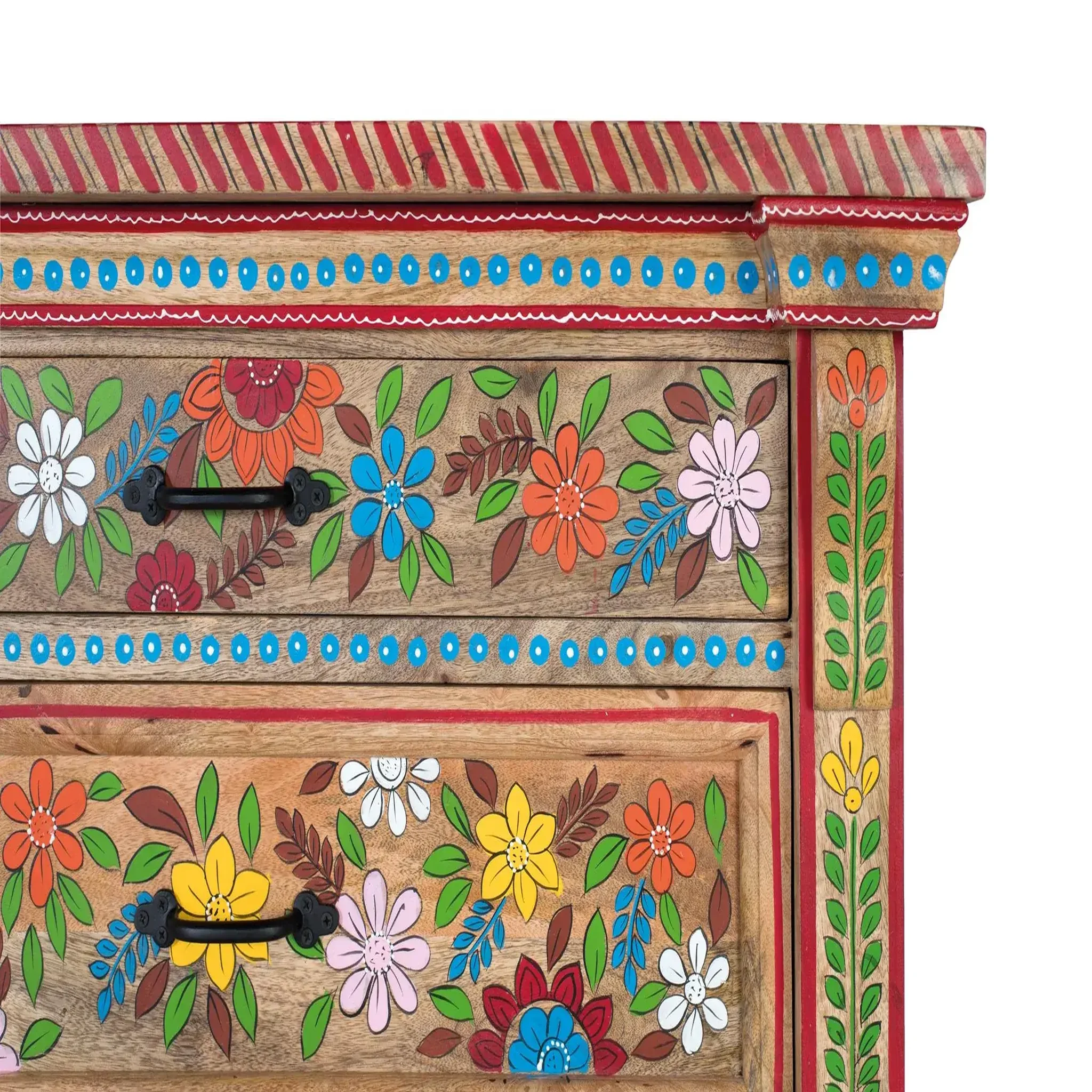 Voir la diapositive 3 : GINER Y COLOMER SL Commode en bois de manguier 92 cm style artisanal ethnique