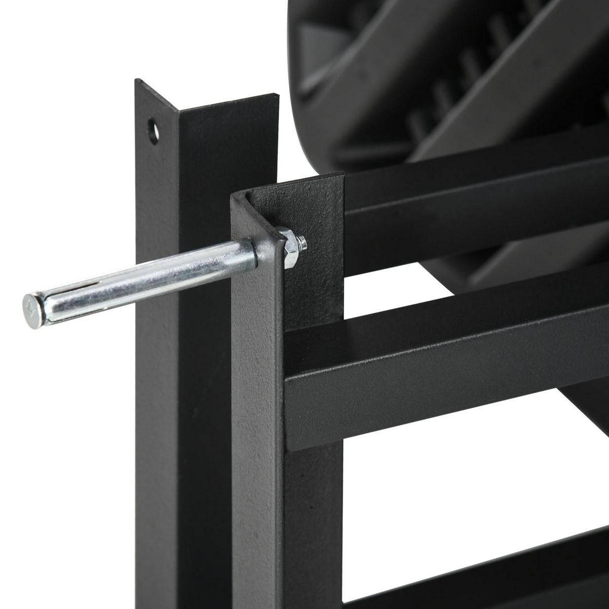 HOMCOM Panier de basket mural - structure acier - accessoires montage inclus - noir