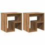 Voir la diapositive 2 : VIDAXL Tables de chevet 2 pcs chene artisanal bois d'ingenierie