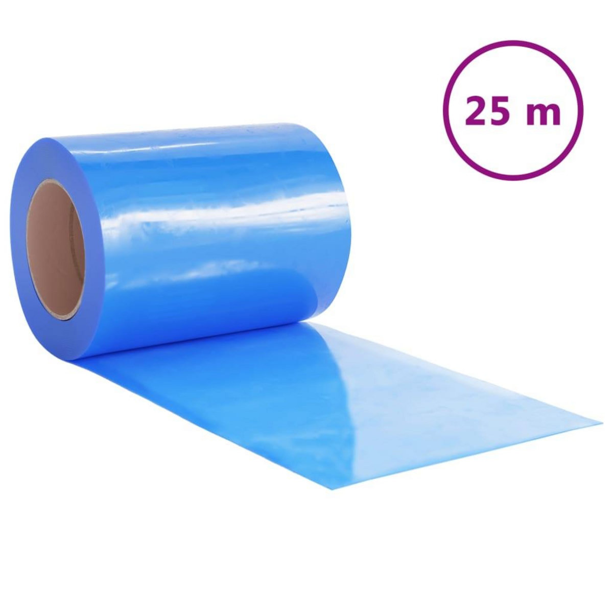 VIDAXL Rideau de porte bleu 300 mmx2,6 mm 25 m PVC