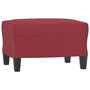 Voir la diapositive 2 : VIDAXL Repose-pied Rouge bordeaux 60x50x41 cm Similicuir