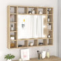 Voir la diapositive 1 : VIDAXL Armoire de miroir avec LED Chene sonoma 91x15x76,5 cm