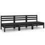 Voir la diapositive 2 : VIDAXL Salon de jardin 3 pcs Noir Bois de pin massif