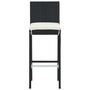 Voir la diapositive 5 : VIDAXL Ensemble de bar d'exterieur 5 pcs coussins Resine tressee Noir