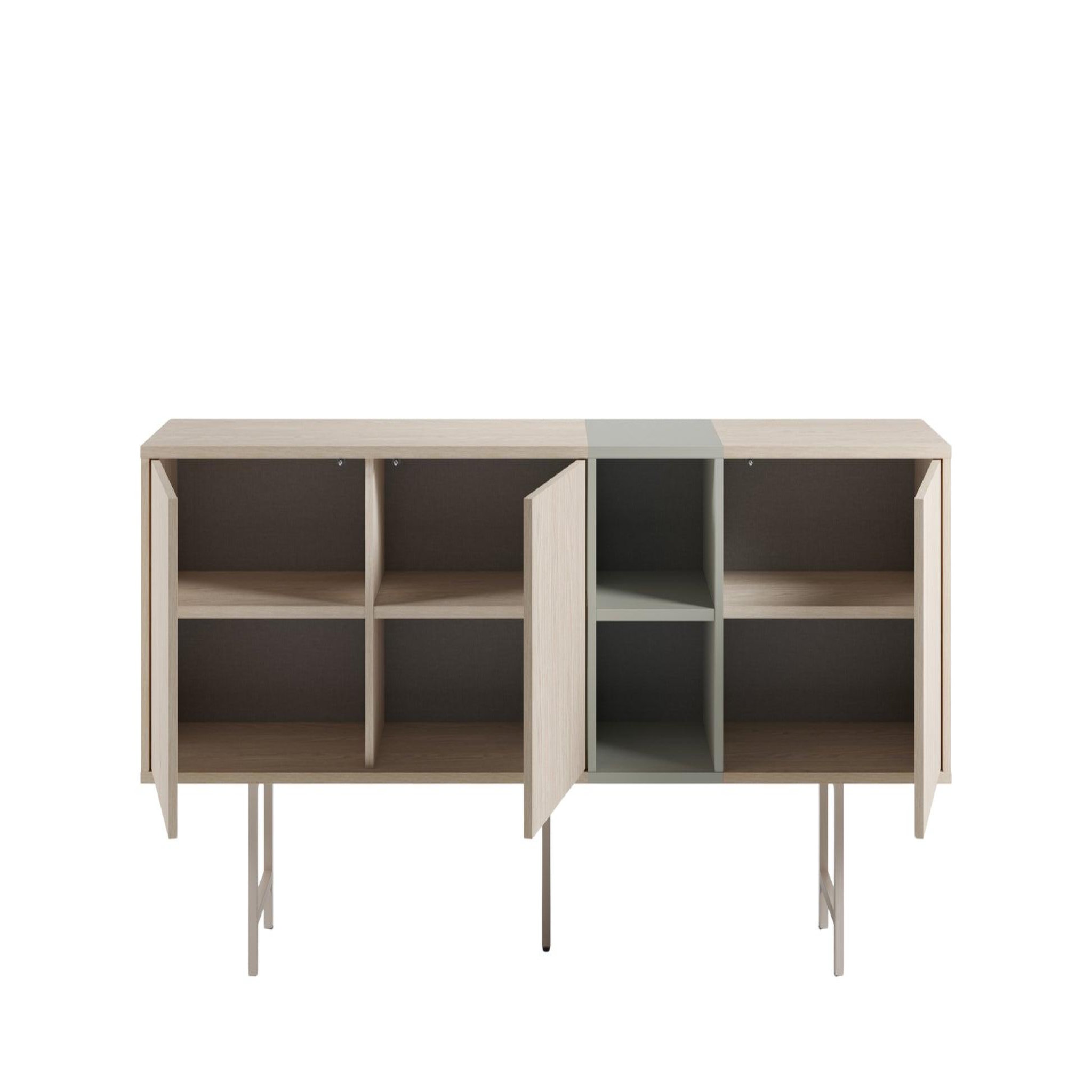 Voir la diapositive 5 : CASANOVA PARIS Carlo - buffet 180cm en mélamine beige