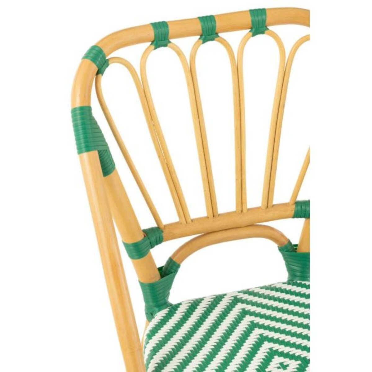 Paris Prix Chaise en Rotin  Danial  85cm Vert Foncé