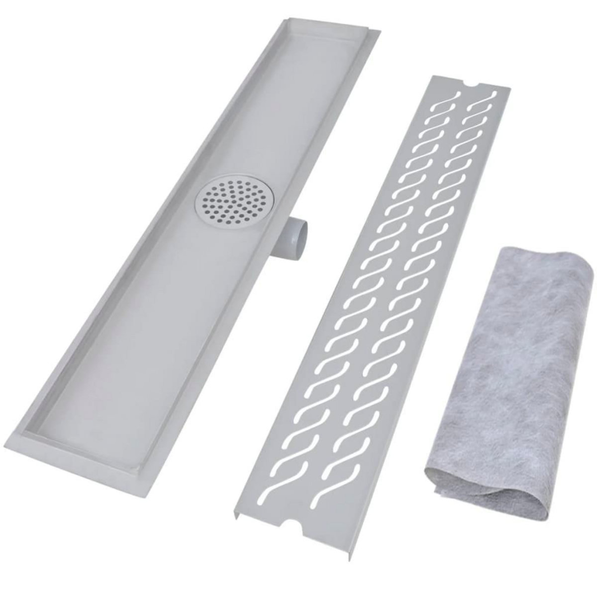 VIDAXL Drain de douche lineaire 730 x 140 mm acier inoxydable