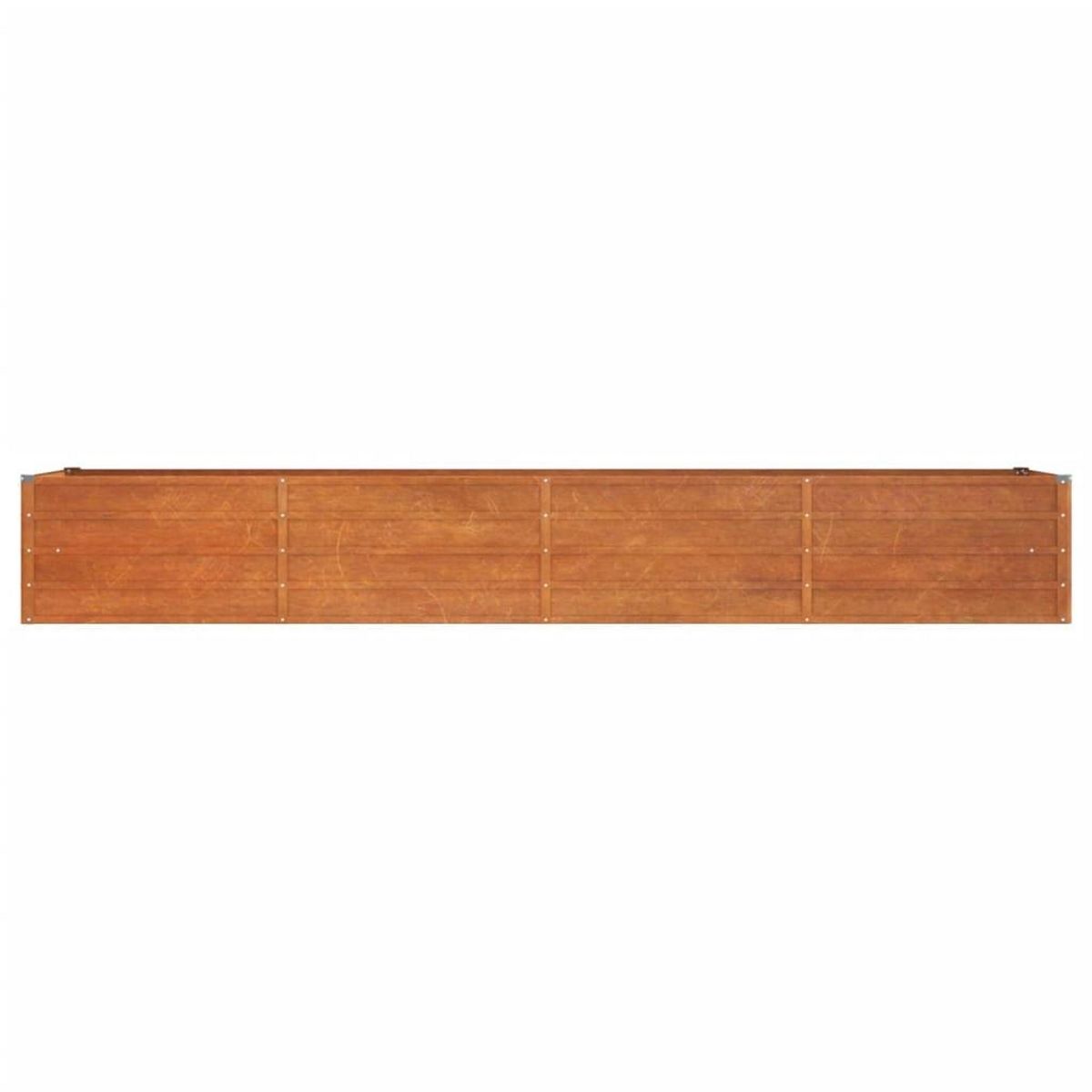 VIDAXL Lit sureleve de jardin rouille 320x80x45 cm acier corten