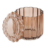 FIVE Pot à Coton en Verre  Floréa  11cm Ambre