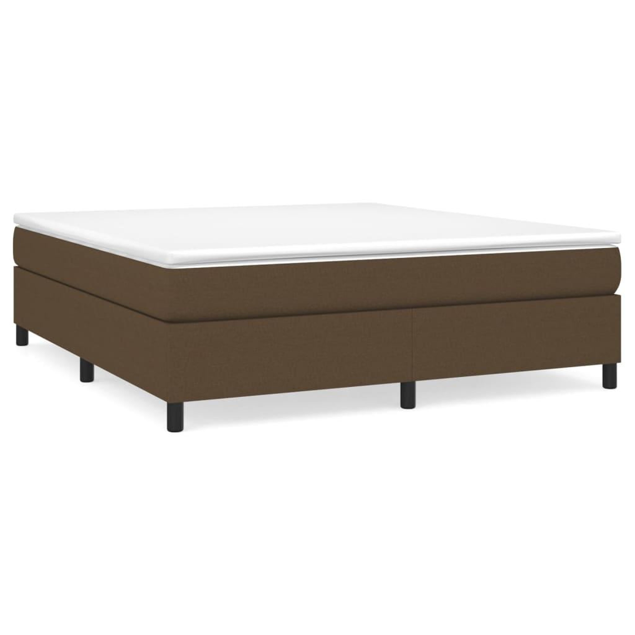 Voir la diapositive 2 : VIDAXL Cadre de lit sans matelas marron fonce 180x200 cm tissu