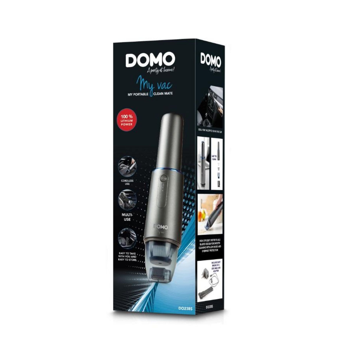 Domo Aspirateur à main rechargeable 7.2v - do238s