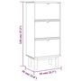 Voir la diapositive 6 : VIDAXL Armoire a chaussures OTTA et 3 tiroirs Marron et gris Bois pin