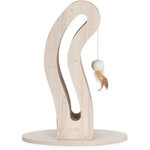 MARKET24 Griffoir pour chat - CATIT - Pixi Queue de chat - Avec balle en tissu et plume - Aspect chene naturel