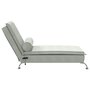 Voir la diapositive 5 : VIDAXL Chaise longue de massage avec traversin gris clair velours