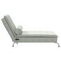 Voir la diapositive 5 : VIDAXL Chaise longue de massage avec traversin gris clair velours