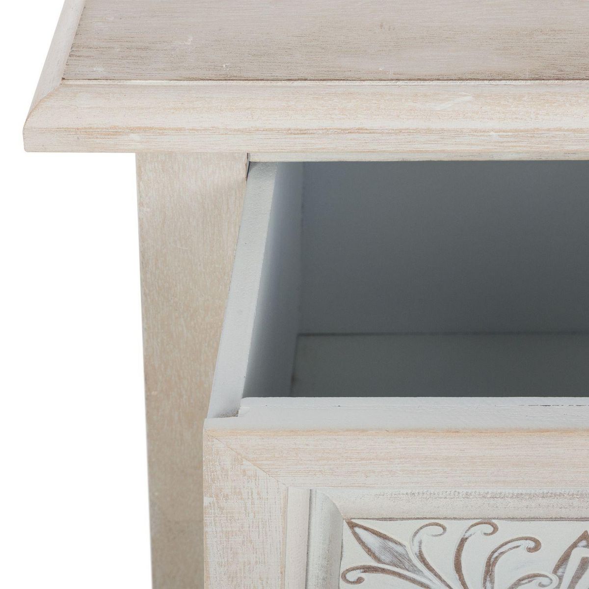 ATMOSPHERA Commode ethnique Hina - L. 48 x H. 80 cm - Gris