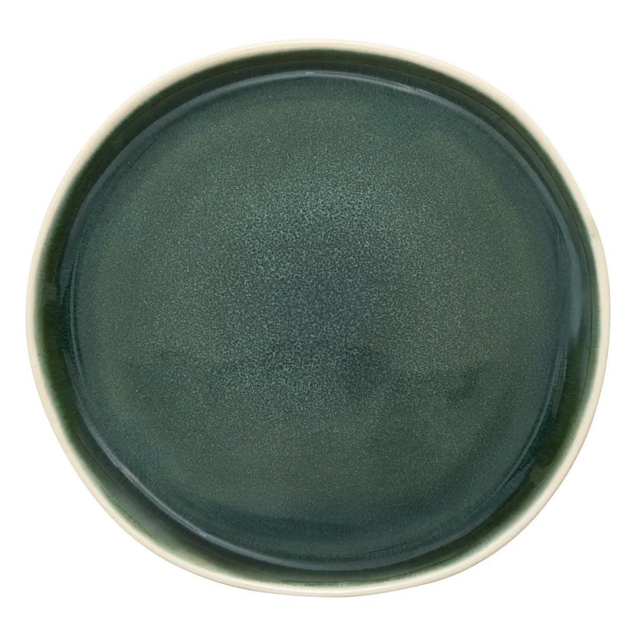 SECRET DE GOURMET Lot de 6 assiettes à dessert en faïence  wonja  21cm vert