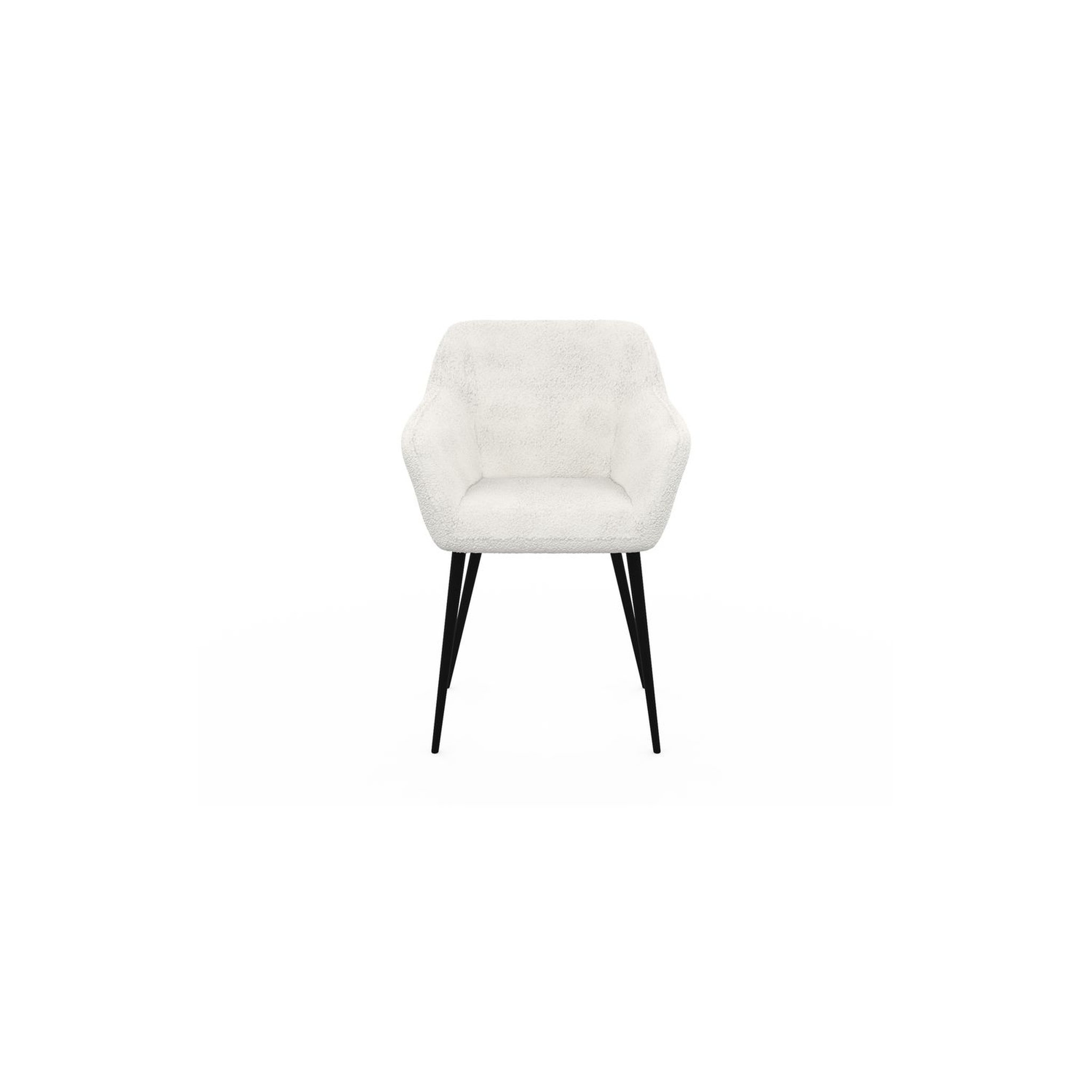 Voir la diapositive 2 : Lot de 2 chaises tissu bouclette JULIE