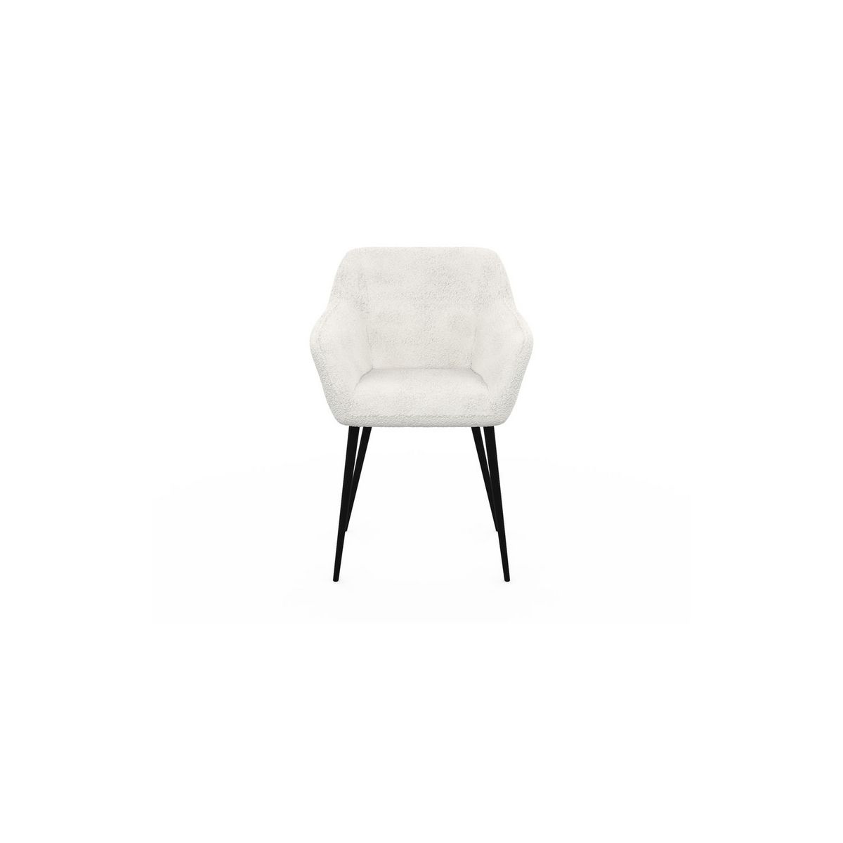 Lot de 2 chaises tissu bouclette JULIE