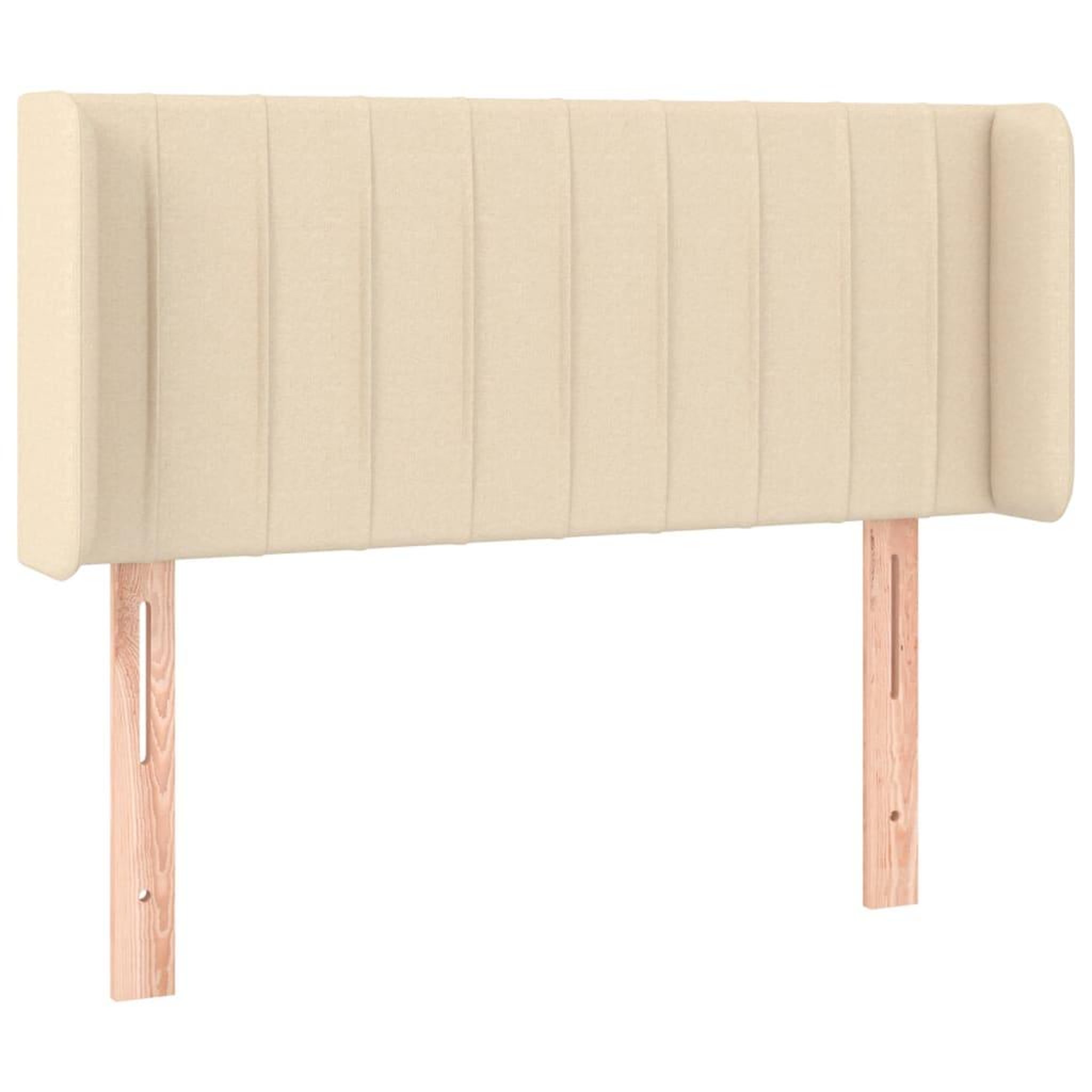 Voir la diapositive 2 : VIDAXL Tete de lit avec oreilles Creme 83x16x78/88 cm Tissu