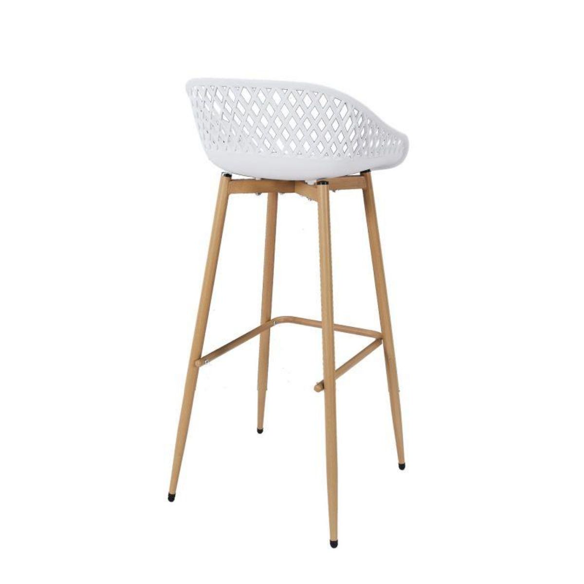 Paris Prix Lot de 2 Tabourets de Bar  Malaga  88cm Blanc