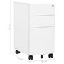 Voir la diapositive 6 : VIDAXL Classeur mobile Blanc 30x45x59 cm Acier