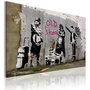 Voir la diapositive 1 : Paris Prix Tableau Imprimé  Old School - Banksy  40x60cm