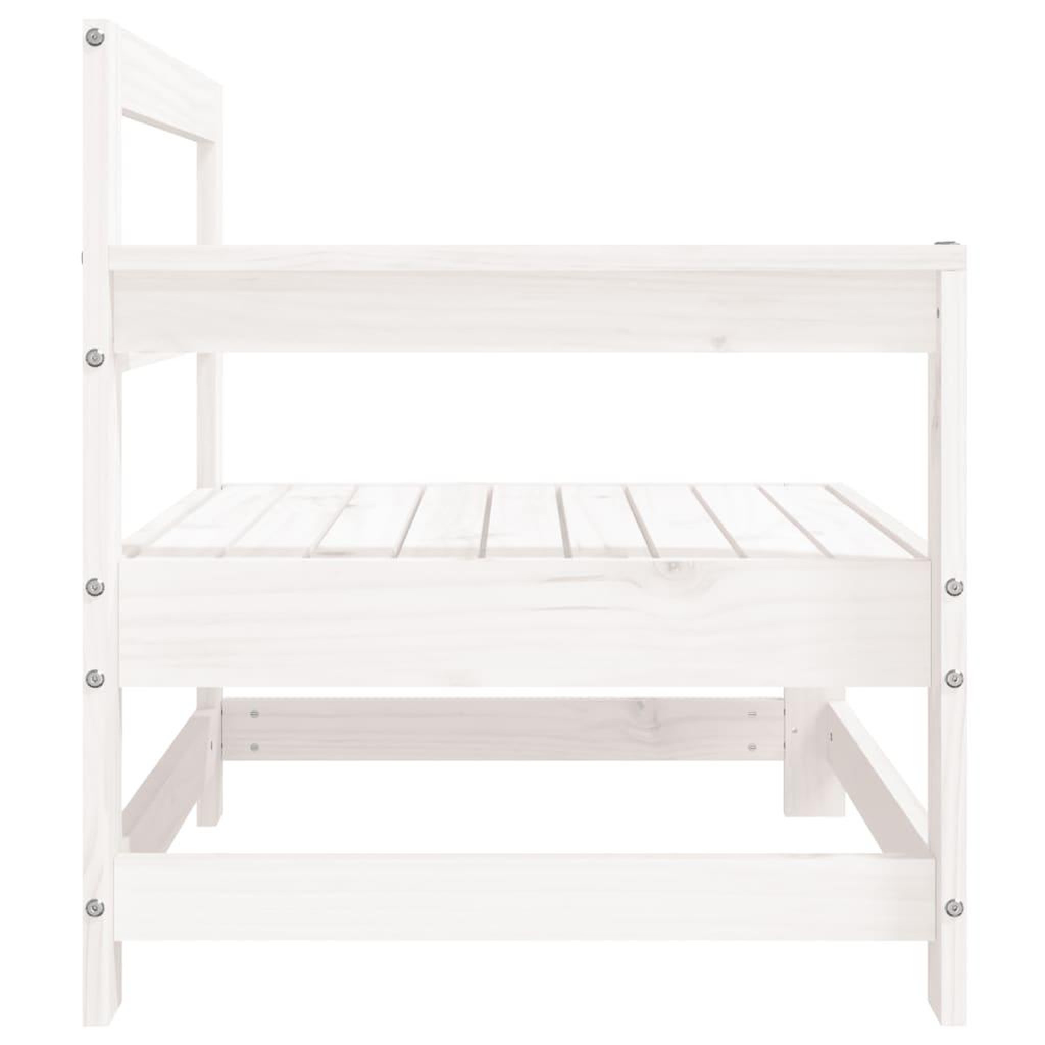 Voir la diapositive 5 : VIDAXL Canapes d'angle de jardin 2 pcs blanc bois de pin massif