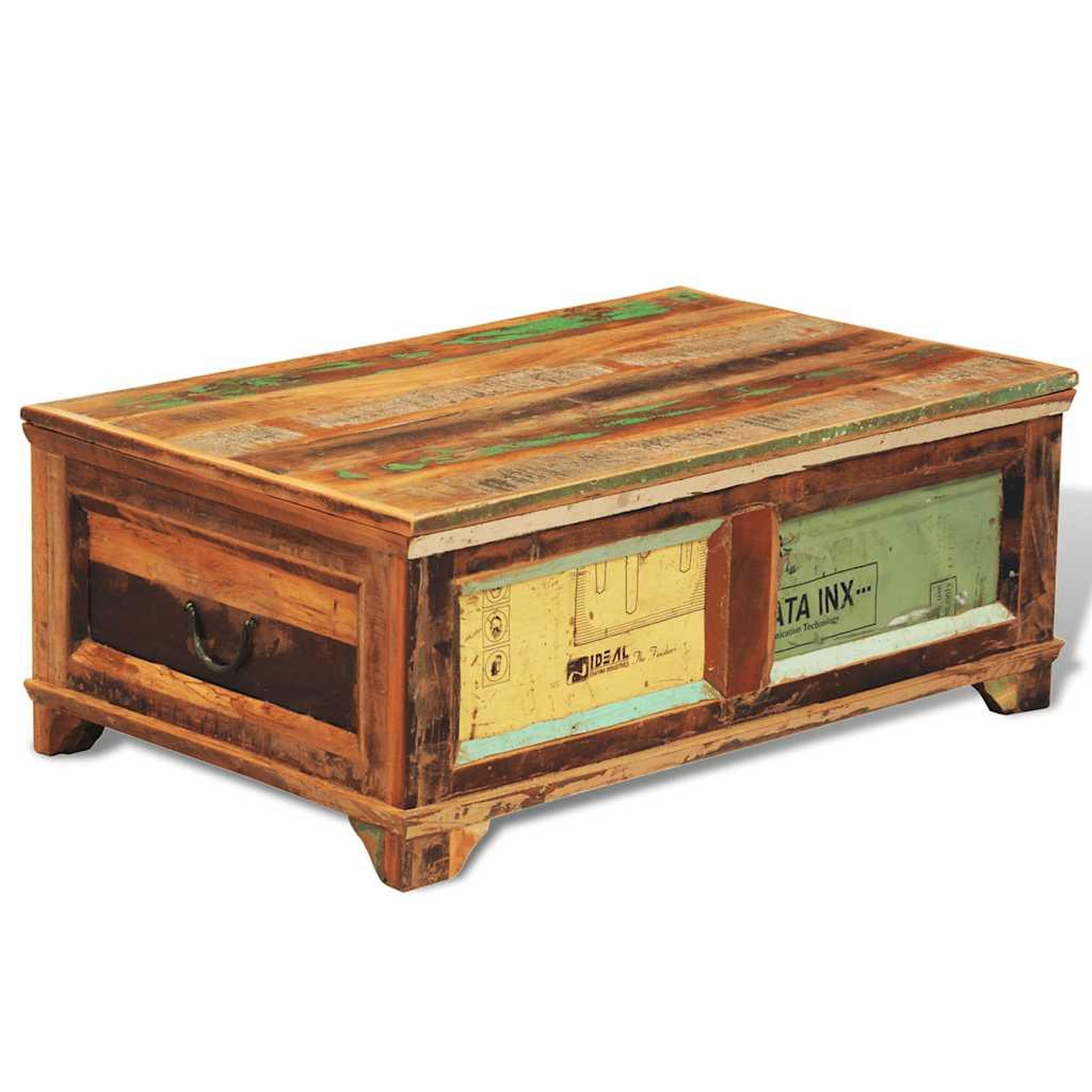 Voir la diapositive 2 : VIDAXL Table basse avec espace de rangement vintage bois recycle