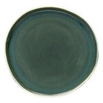SECRET DE GOURMET Lot de 6 Assiettes Plates en Faïence  Wonja  27cm Vert