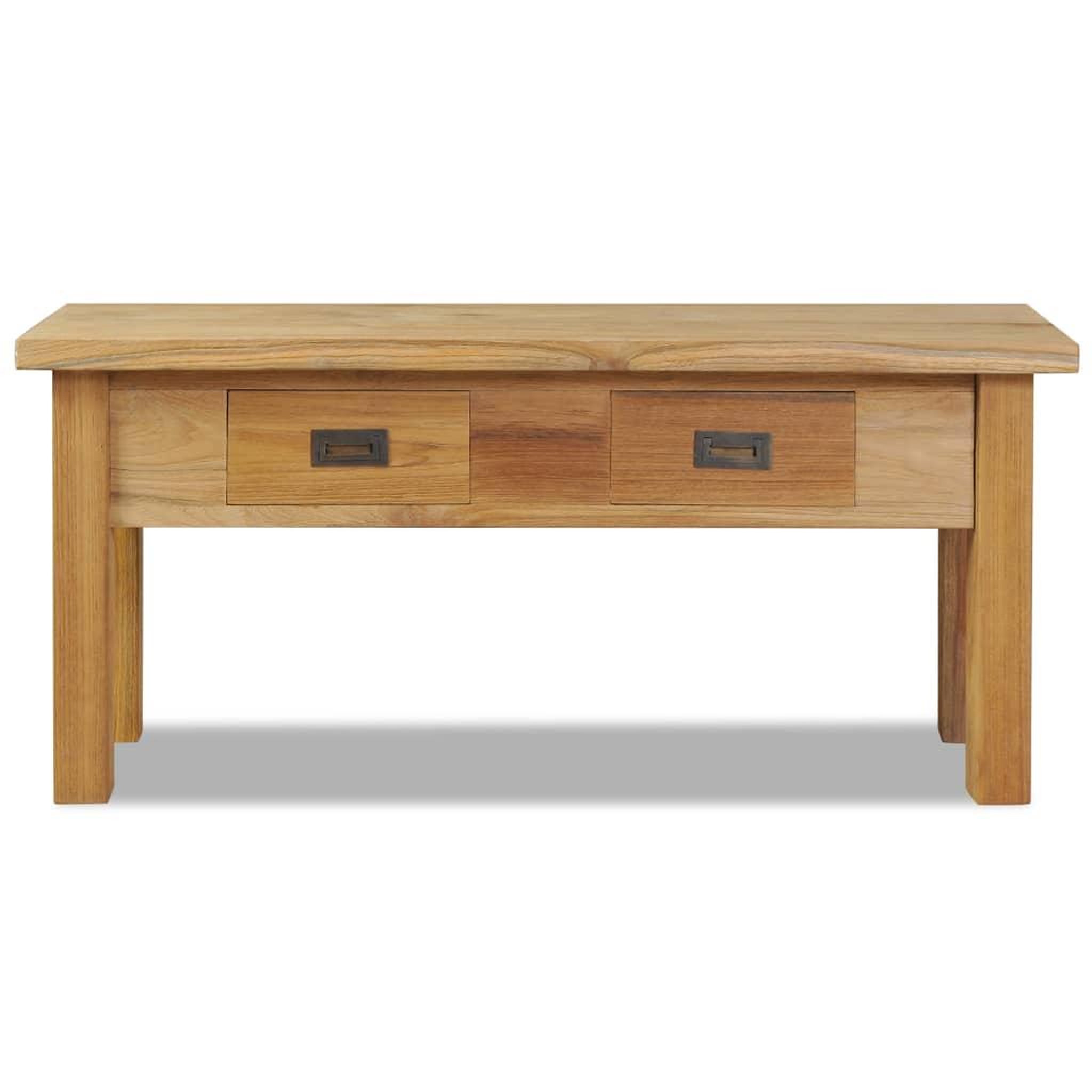 Voir la diapositive 2 : VIDAXL Banc d'entree teck massif 90 x 30 x 40 cm