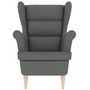 Voir la diapositive 4 : VIDAXL Fauteuil gris fonce 74x84x100 cm tissu