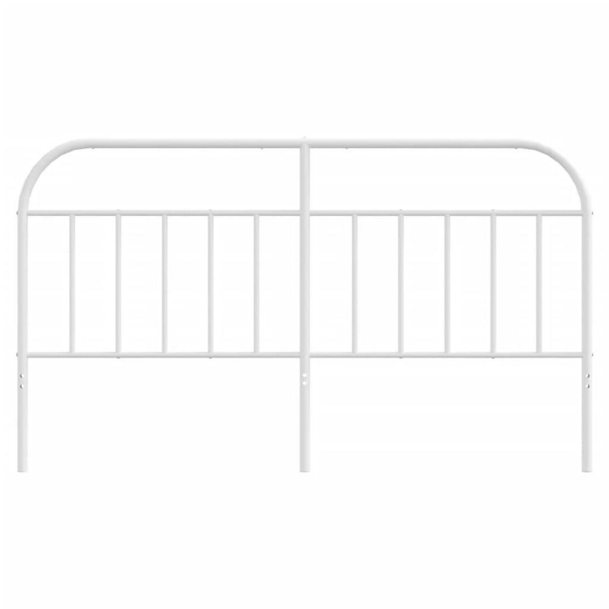 VIDAXL Tete de lit metal blanc 180 cm