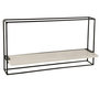 Voir la diapositive 1 : Paris Prix Étagère Murale  1 Plateau  65cm Noir & Blanc