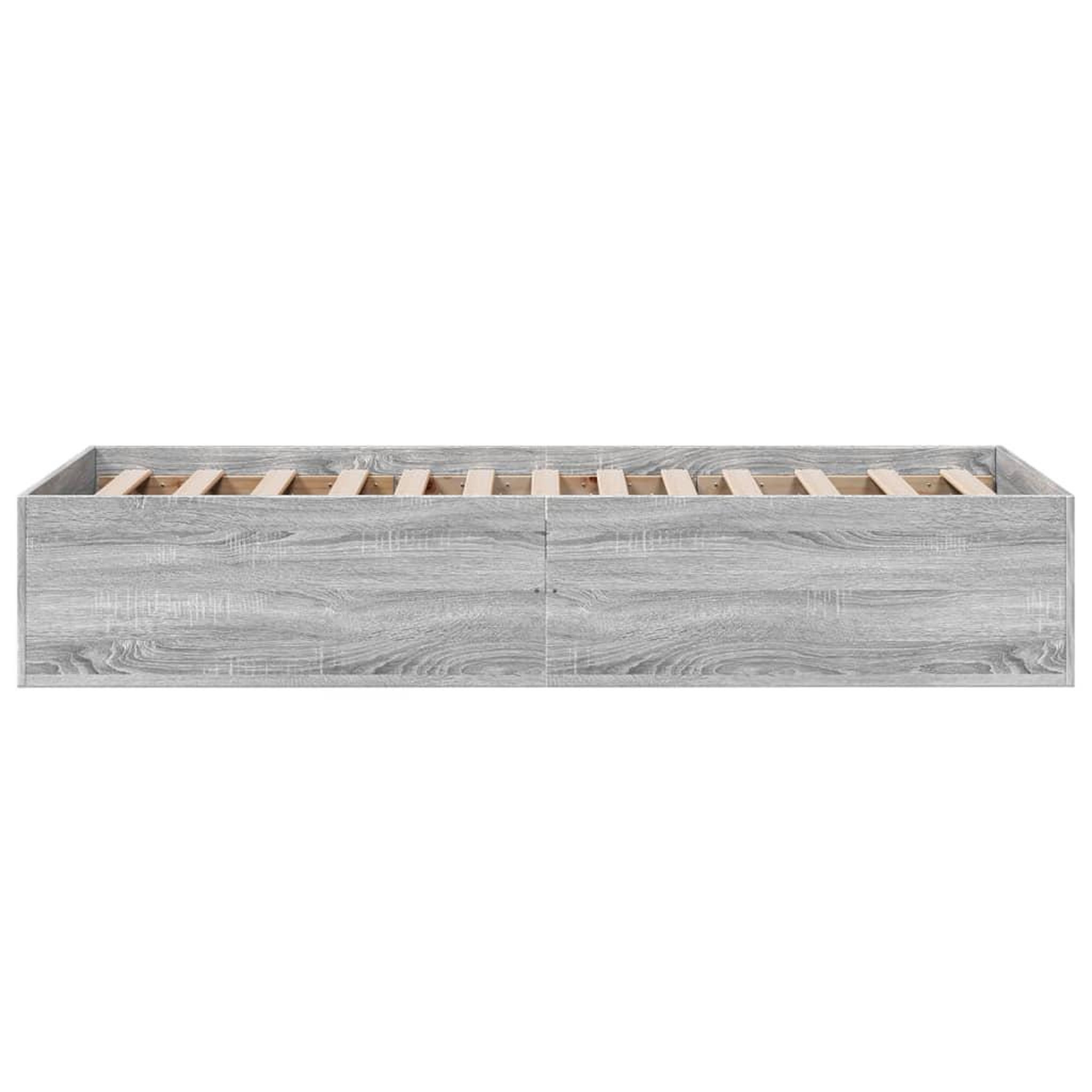Voir la diapositive 5 : VIDAXL Cadre de lit sans matelas sonoma gris 90x200 cm