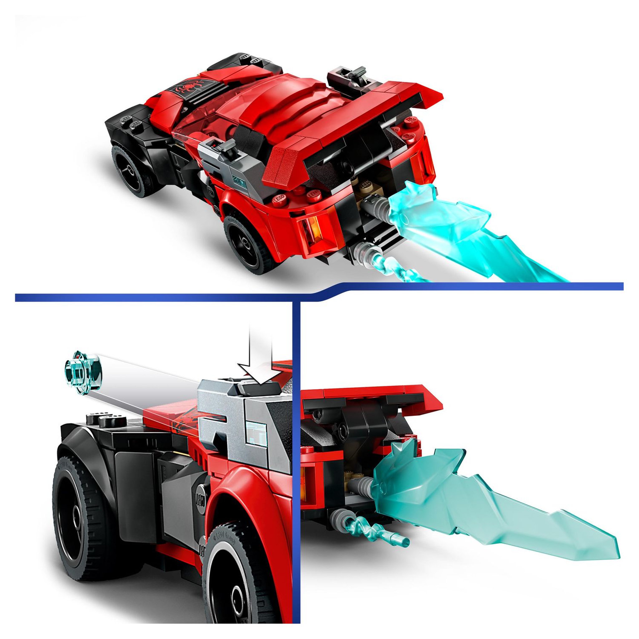 Voir la diapositive 5 : LEGO Marvel Super Heros 76244 Miles Morales vs Morbius, Jouet de Construction Spider-Man, avec Voiture de Course, Spidey et ses Amis Extraordinaires