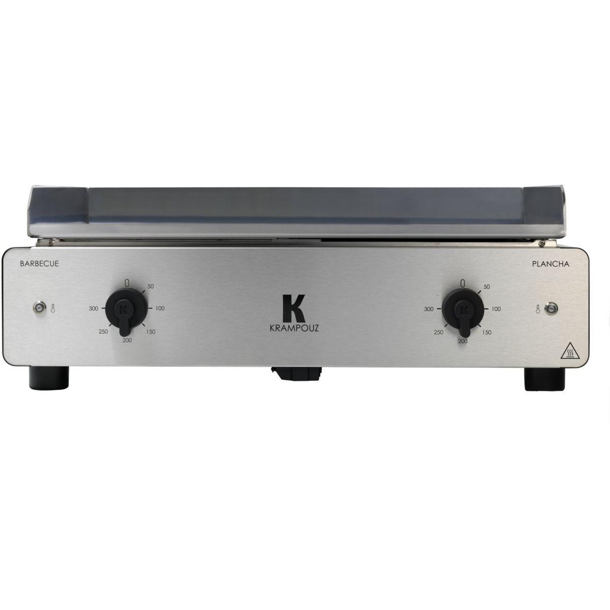 Voir la diapositive 3 : KRAMPOUZ Plancha électrique gecio2oa00 gecio2oa00 inox zones barbecue/plancha 2 brûleurs à poser, 70x40 cm