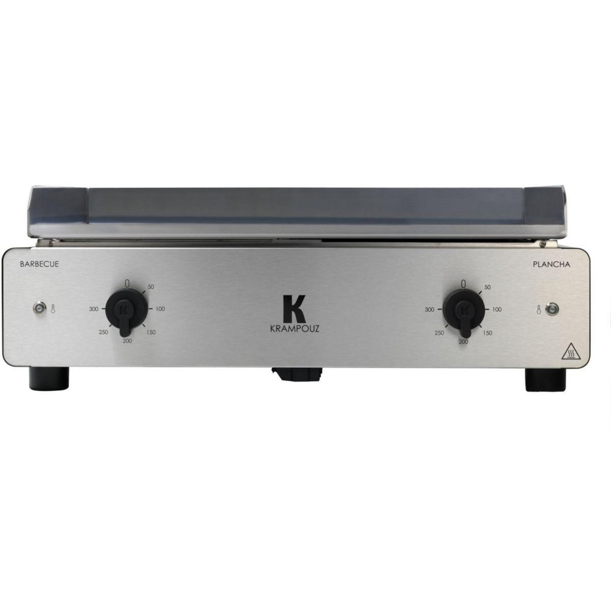 KRAMPOUZ Plancha électrique GECIO2OA00 GECIO2OA00 inox zones barbecue/plancha 2 brûleurs à poser, 70x40 cm