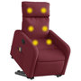Voir la diapositive 3 : VIDAXL Fauteuil inclinable de massage Rouge bordeaux Tissu
