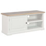 Voir la diapositive 1 : VIDAXL Meuble TV Blanc 90x30x40 cm Bois