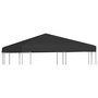 VIDAXL Toile de toit de belvedere 270 g/m^2 3x3 m Noir