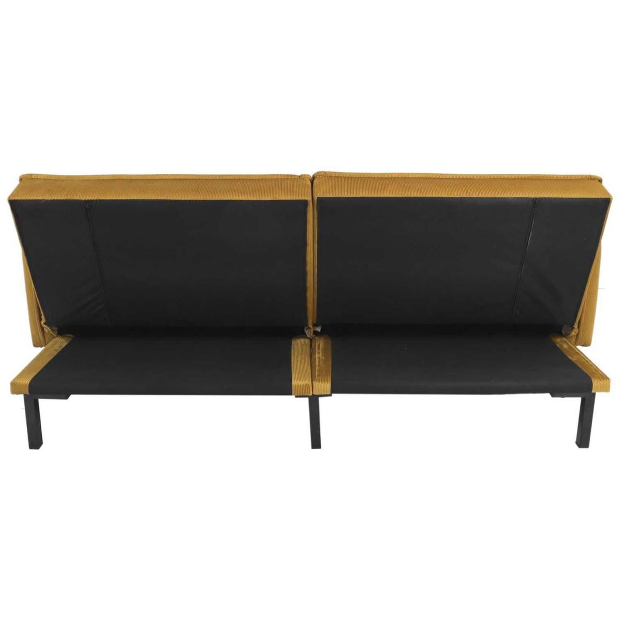 Voir la diapositive 6 : The Home Deco Factory Canapé convertible en velours  giulia  198cm jaune