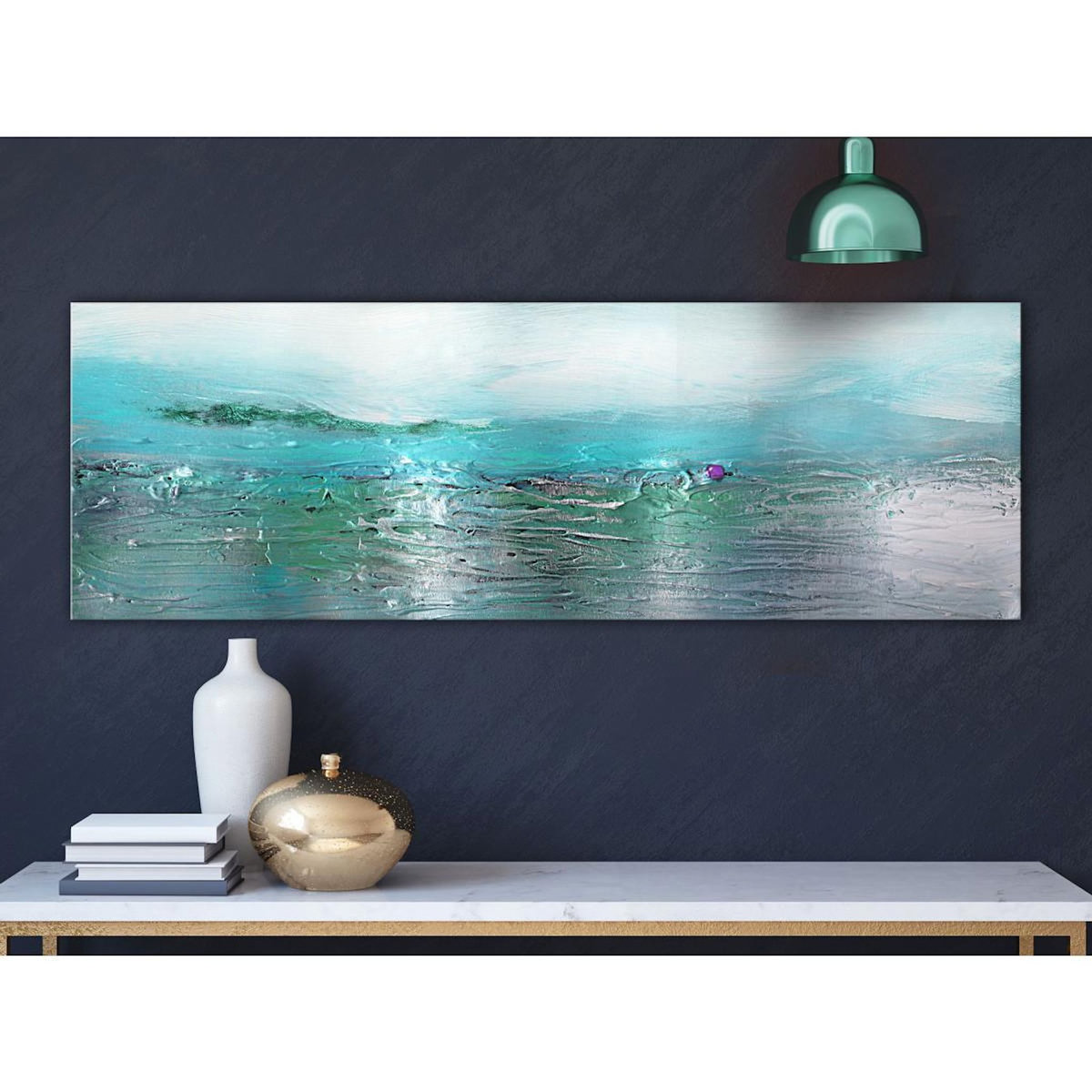 Paris Prix Tableau Imprimé  Turquoise Landscape Narrow