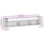 Voir la diapositive 6 : VIDAXL Banc de jardin design gabion 347x71x65,5cm bois de pin impregne